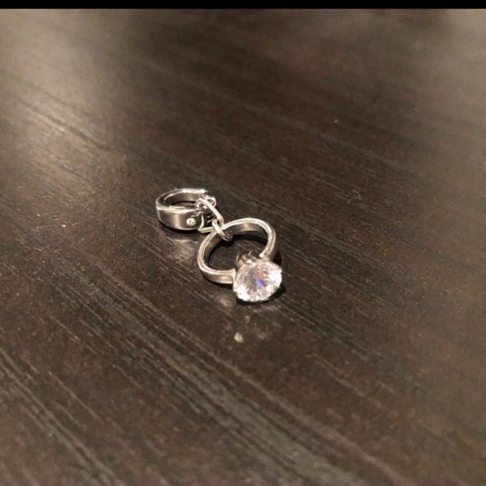 Fossil ring charm
